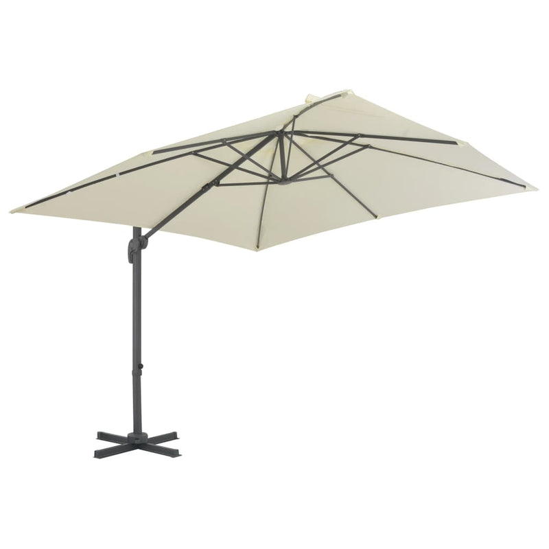 Load image into Gallery viewer, Vidaxl parasol met draagbare voet zandkleurig
