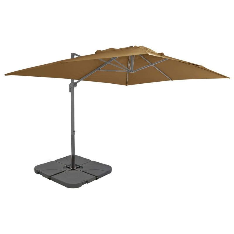Load image into Gallery viewer, Vidaxl parasol met draagbare voet taupe
