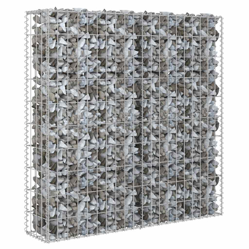 Load image into Gallery viewer, Vidaxl schanskorfmuur met deksels 80x20x100 cm gegalvaniseerd staal
