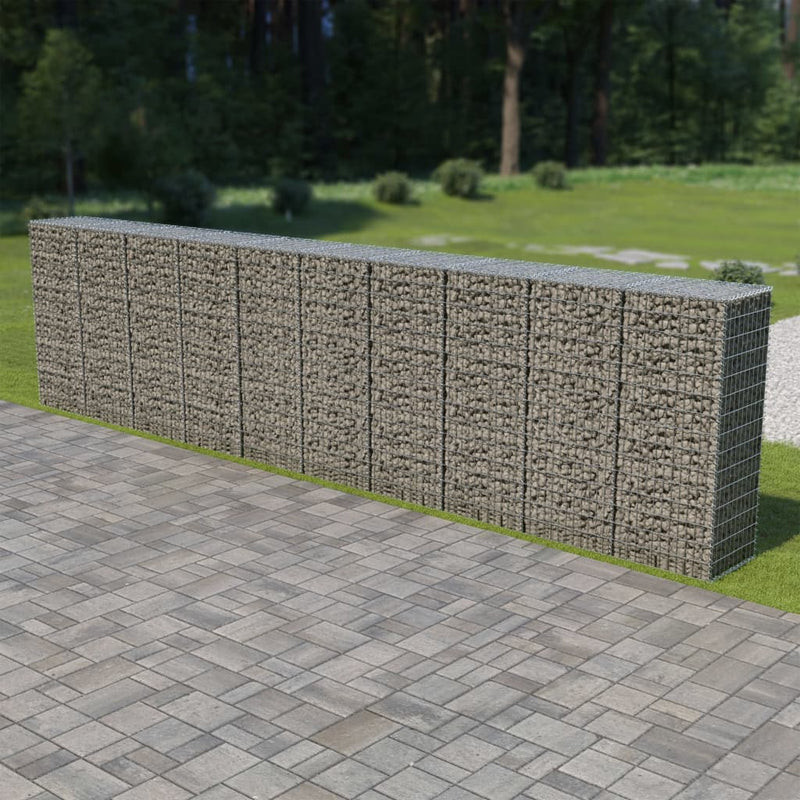 Load image into Gallery viewer, VidaXL Schanskorfmuur met deksels 600x50x150 cm gegalvaniseerd staal
