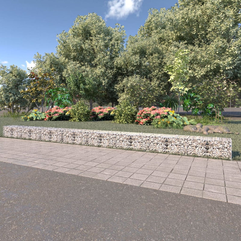 Load image into Gallery viewer, VidaXL Schanskorfmuur met deksels 900x50x50 cm gegalvaniseerd staal
