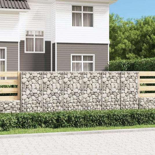 VidaXL Schanskorfmuur met deksels 300x50x100 cm gegalvaniseerd staal