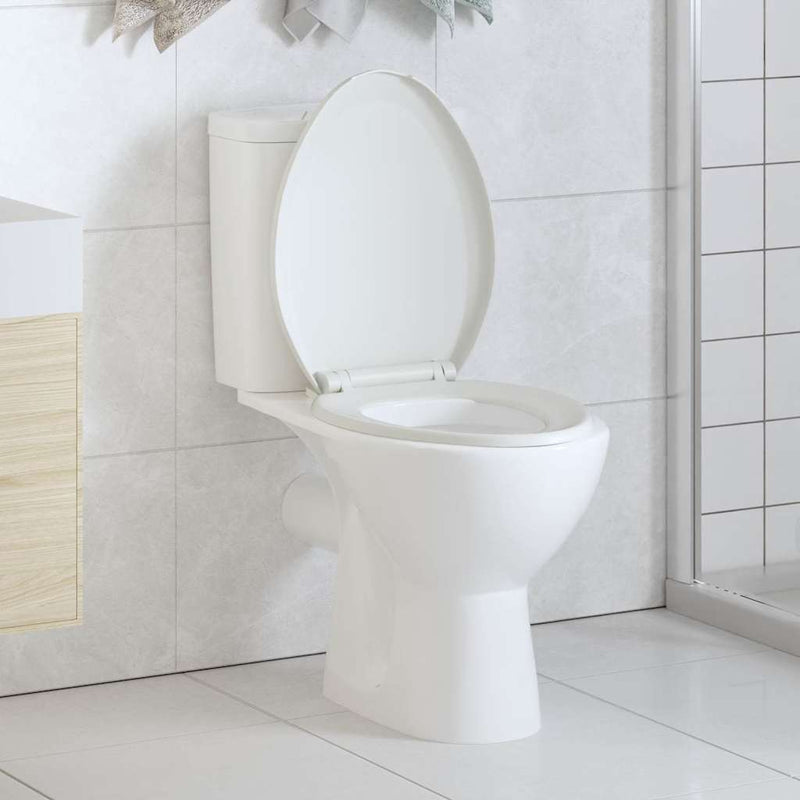 Load image into Gallery viewer, Vidaxl toiletbril soft-close met quick-release ontwerp wit
