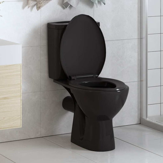 Vidaxl toiletbril soft-close met quick-release ontwerp zwart