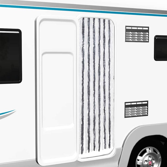 Vidaxl vliegengordijn 56x185 cm chenille grijs en wit