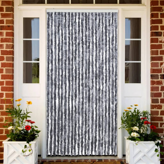 Vidaxl vliegengordijn 90x220 cm chenille zilverkleurig