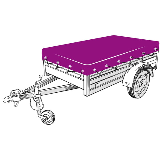 VidaXL Aanhangwagennet 2x3,5 m HDPE zwart
