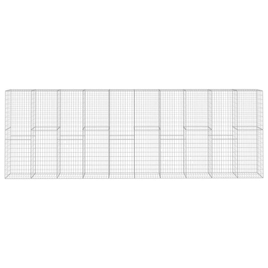 VidaXL Schanskorfmuur met deksel 600x50x200 cm gegalvaniseerd staal