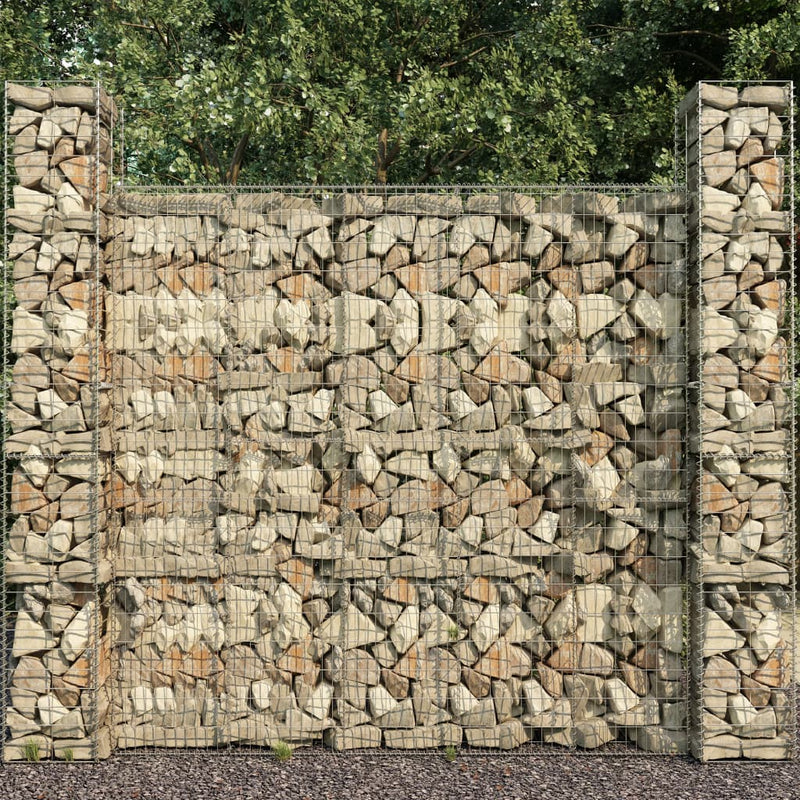 Load image into Gallery viewer, VidaXL Schanskorfmuur met deksel 600x50x200 cm gegalvaniseerd staal
