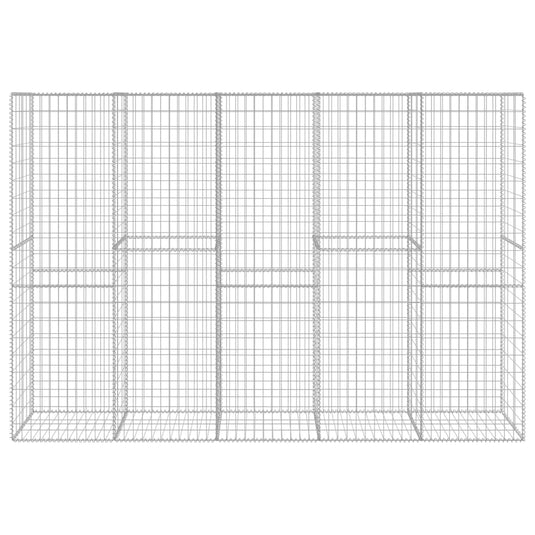 VidaXL Schanskorfmuur met deksel 300x50x200 cm gegalvaniseerd staal