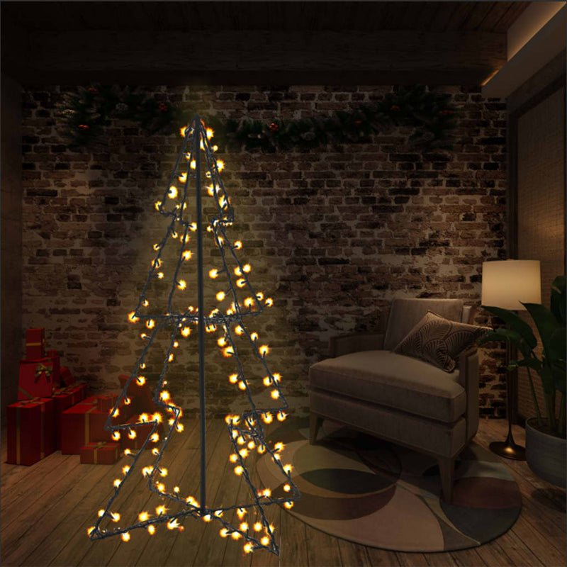 Load image into Gallery viewer, Vidaxl kegelkerstboom 160 led's binnen en buiten 78x120 cm
