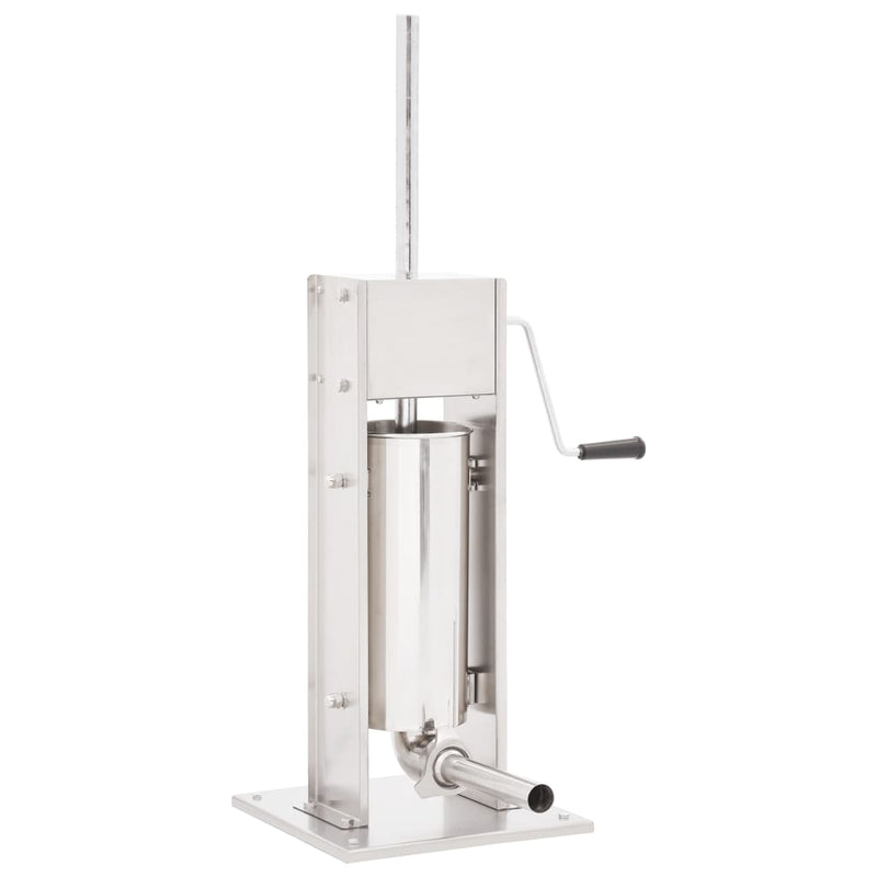 Load image into Gallery viewer, Vidaxl worstenvuller handmatig 5 l roestvrij staal zilverkleurig
