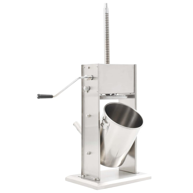 Load image into Gallery viewer, Vidaxl worstenvuller handmatig 10 l roestvrij staal zilverkleurig
