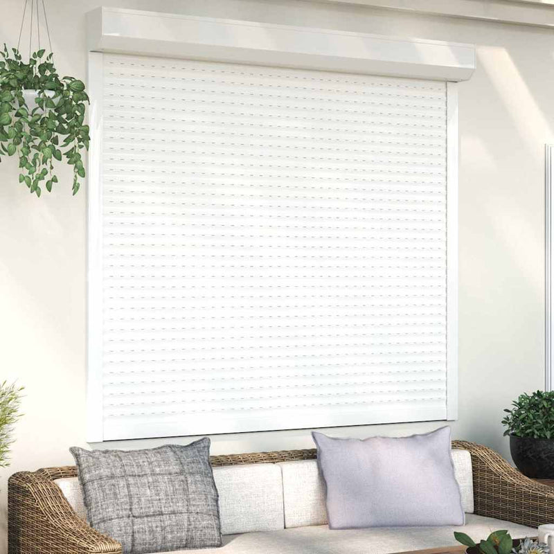 Load image into Gallery viewer, Vidaxl rolluik 160x150 cm aluminium wit
