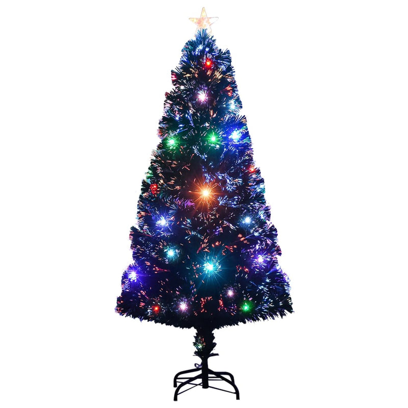 Load image into Gallery viewer, Vidaxl voorverlichte kerstboom met standaard en led 120 cm glasvezel
