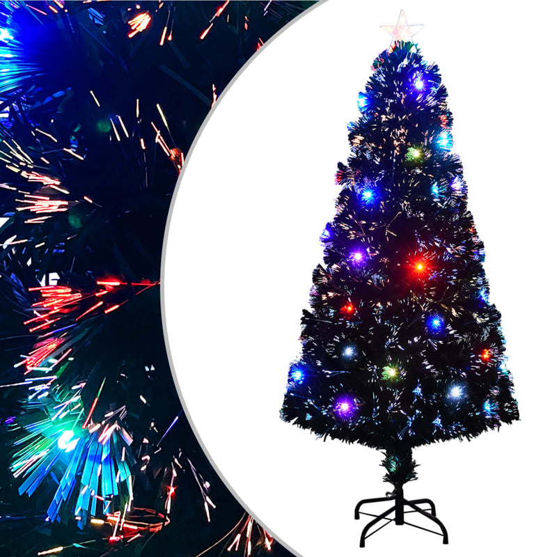 Load image into Gallery viewer, Vidaxl voorverlichte kerstboom met standaard en led 150 cm glasvezel
