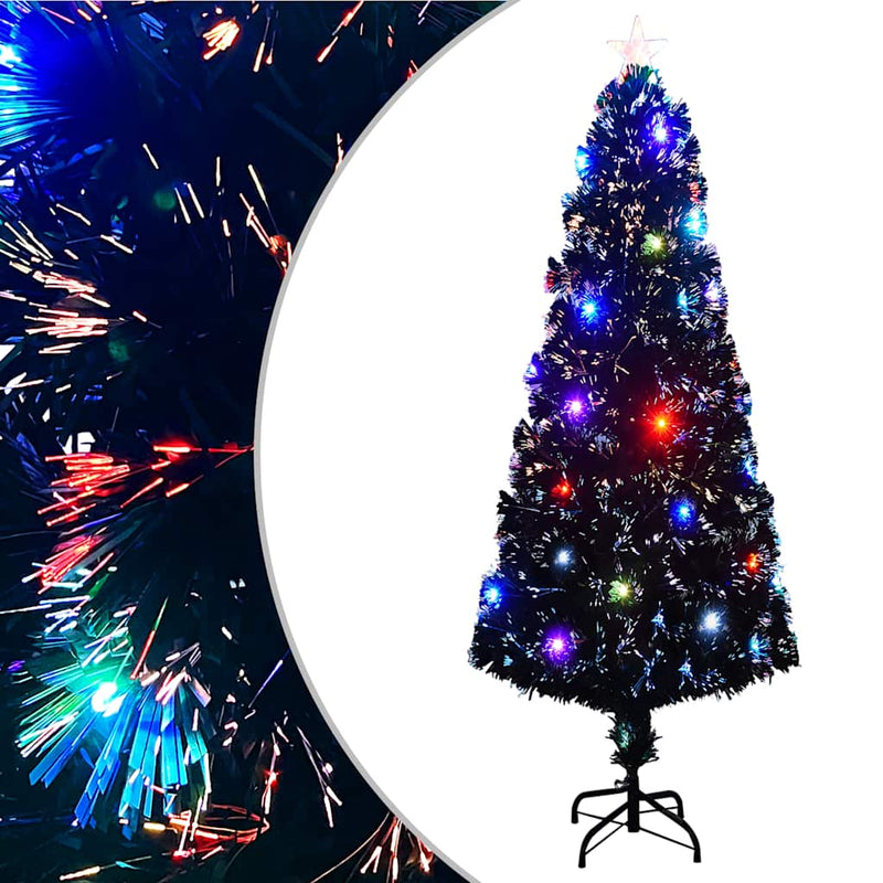 Load image into Gallery viewer, Vidaxl voorverlichte kerstboom met standaard en led 240 cm glasvezel
