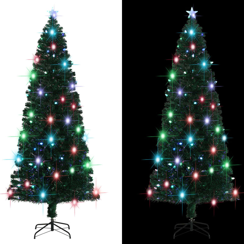 Afbeelding laden in galerijviewer, Vidaxl kerstboom met led en standaard 240 cm glasvezel
