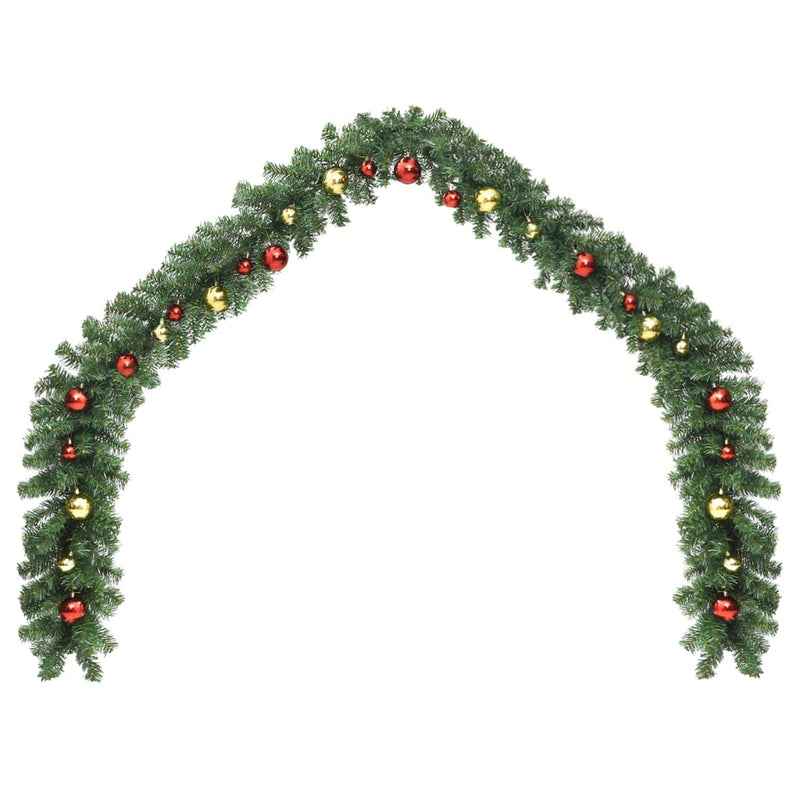 Load image into Gallery viewer, Vidaxl kerstslinger versierd met kerstballen 20 m
