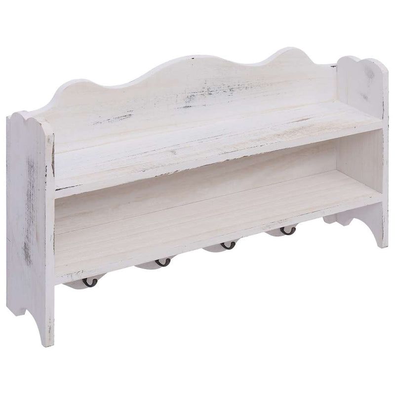 Load image into Gallery viewer, Vidaxl wandkapstok 50x10x30 cm hout wit
