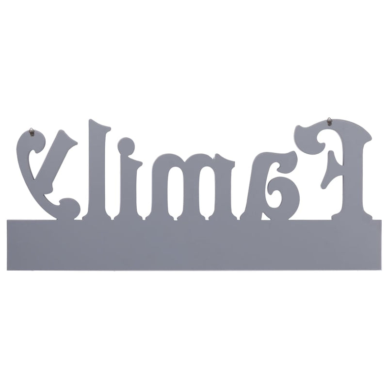 Load image into Gallery viewer, Vidaxl wandkapstok family 74x29,5 cm grijs
