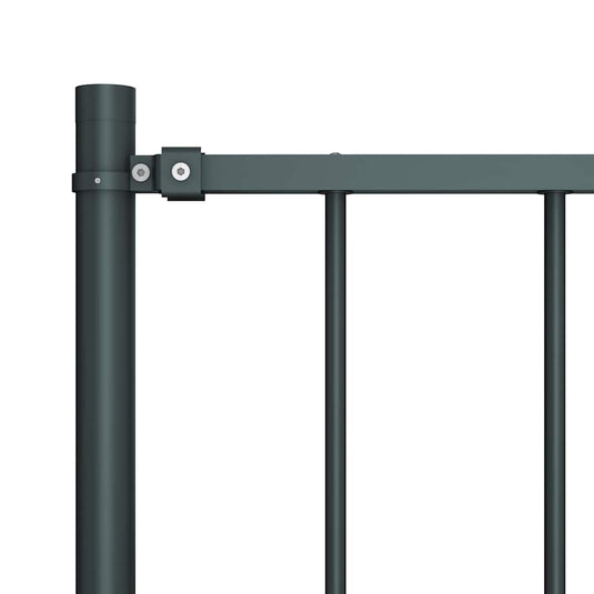 Vidaxl schuttingpaneel met palen gepoedercoat staal 1,81x1 m antraciet