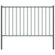 Vidaxl schuttingpaneel met palen gepoedercoat staal 1,81x1,25 m antraciet