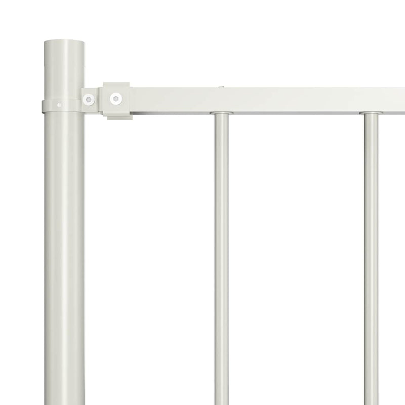 Load image into Gallery viewer, Vidaxl schuttingpaneel met palen gepoedercoat staal 1,81x0,75 m wit
