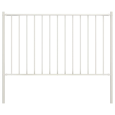 Vidaxl schuttingpaneel met palen gepoedercoat staal 1,81x1,25 m wit
