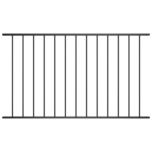 Vidaxl schuttingpaneel gepoedercoat staal 1,7x0,75 m zwart