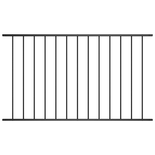 Vidaxl schuttingpaneel gepoedercoat staal 1,63x1 m zwart