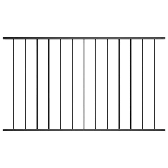 Vidaxl hekpaneel 1,7x1,25 m gepoedercoat staal zwart