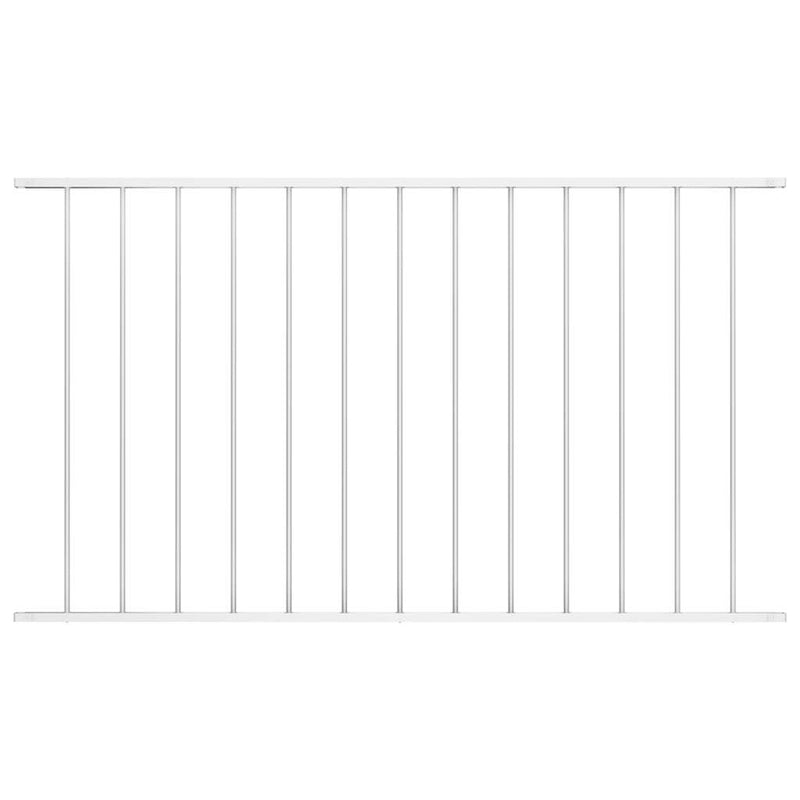 Load image into Gallery viewer, Vidaxl schuttingpaneel gepoedercoat staal 1,63x0,75 m wit
