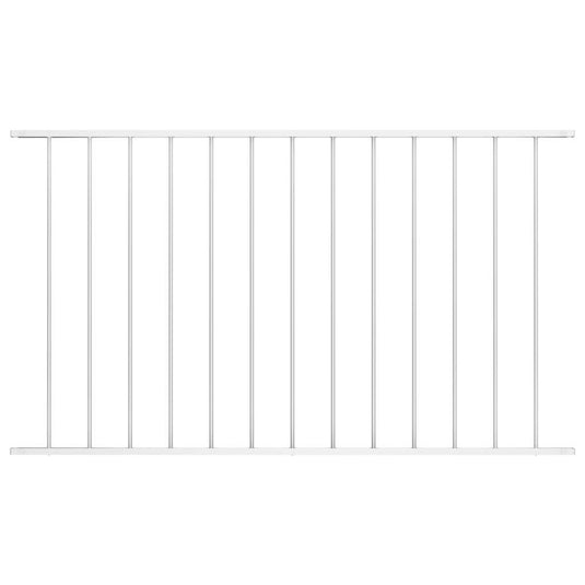 Vidaxl schuttingpaneel gepoedercoat staal 1,63x0,75 m wit