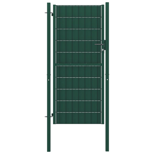 VidaXL Poort 100x164 cm PVC en staal groen