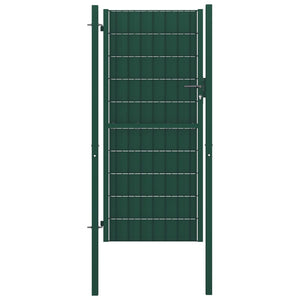 VidaXL Poort 100x204 cm PVC en staal groen