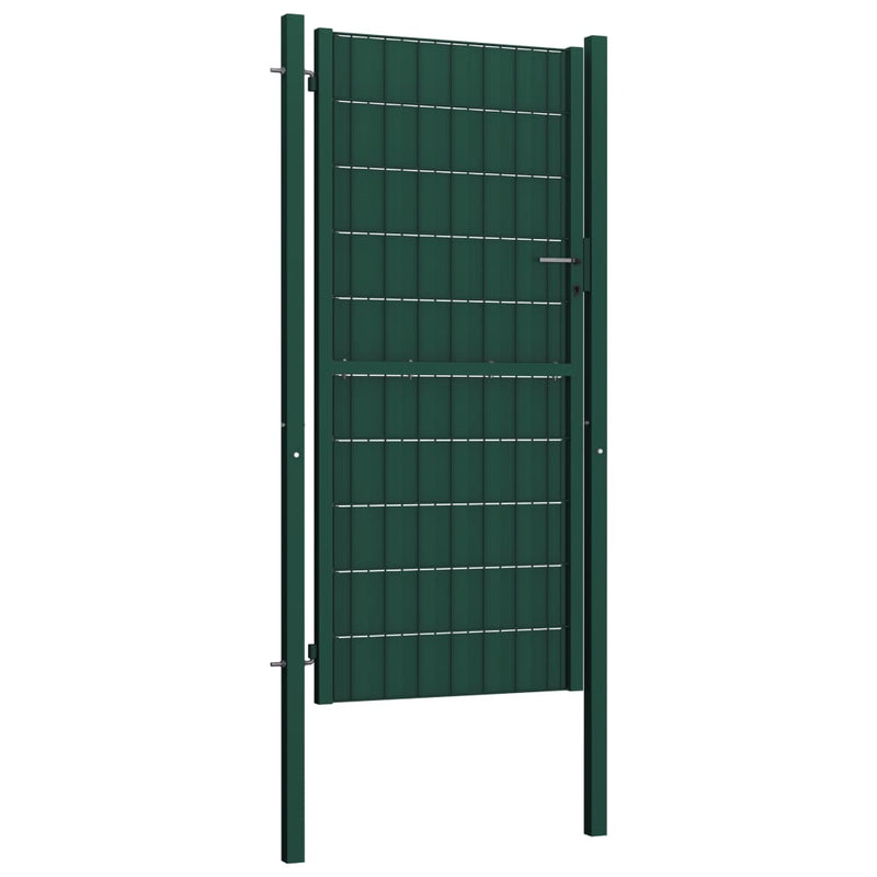 Load image into Gallery viewer, VidaXL Poort 100x204 cm PVC en staal groen
