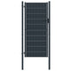 VidaXL Poort 100x204 cm PVC en staal antracietkleurig