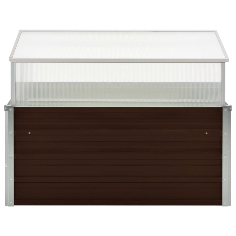 Load image into Gallery viewer, Vidaxl tuinkas 100x100x85 cm gegalvaniseerd staal bruin
