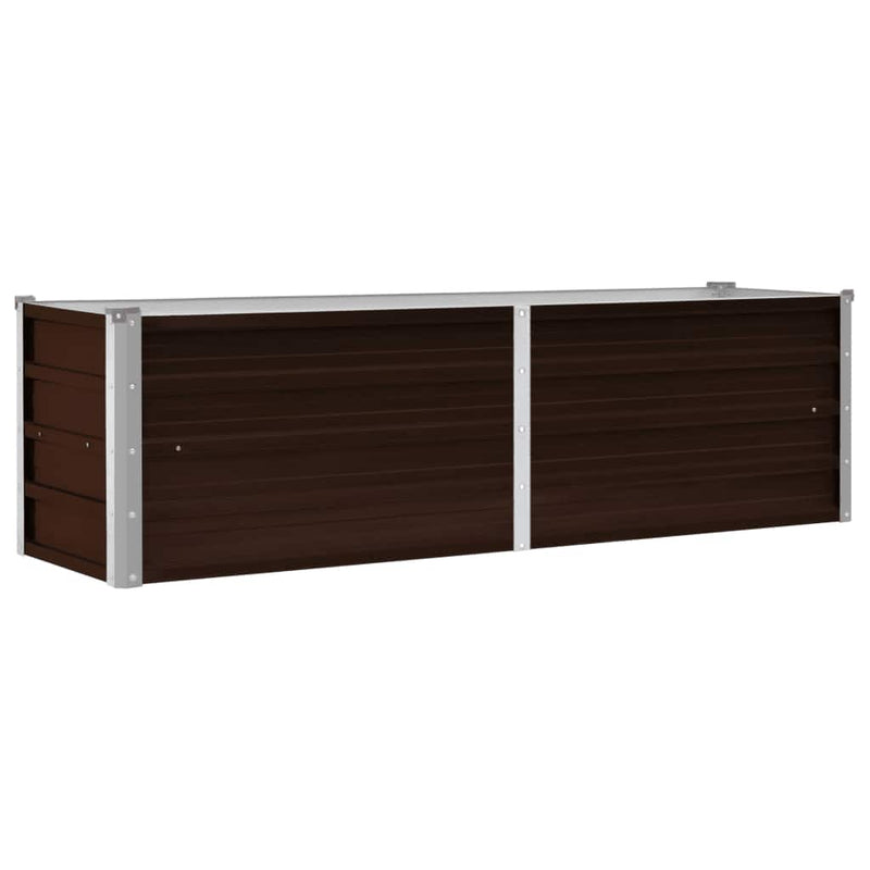 Load image into Gallery viewer, Vidaxl plantenbak verhoogd 160x40x45 cm gegalvaniseerd staal bruin
