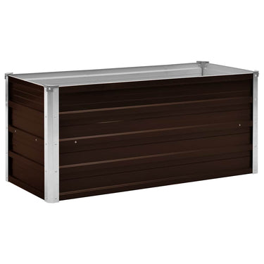 Vidaxl plantenbak verhoogd 100x40x45 cm gegalvaniseerd staal bruin