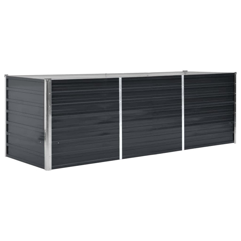Load image into Gallery viewer, Vidaxl plantenbak verhoogd 240x80x77 cm gegalvaniseerd staal antraciet
