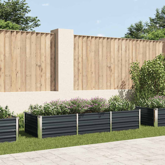 Vidaxl plantenbak verhoogd 240x80x45 cm gegalvaniseerd staal antraciet