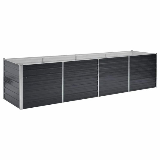 Vidaxl plantenbak verhoogd 320x80x77 cm gegalvaniseerd staal antraciet