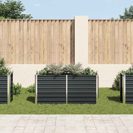 Vidaxl plantenbak verhoogd 160x40x77 cm gegalvaniseerd staal antraciet