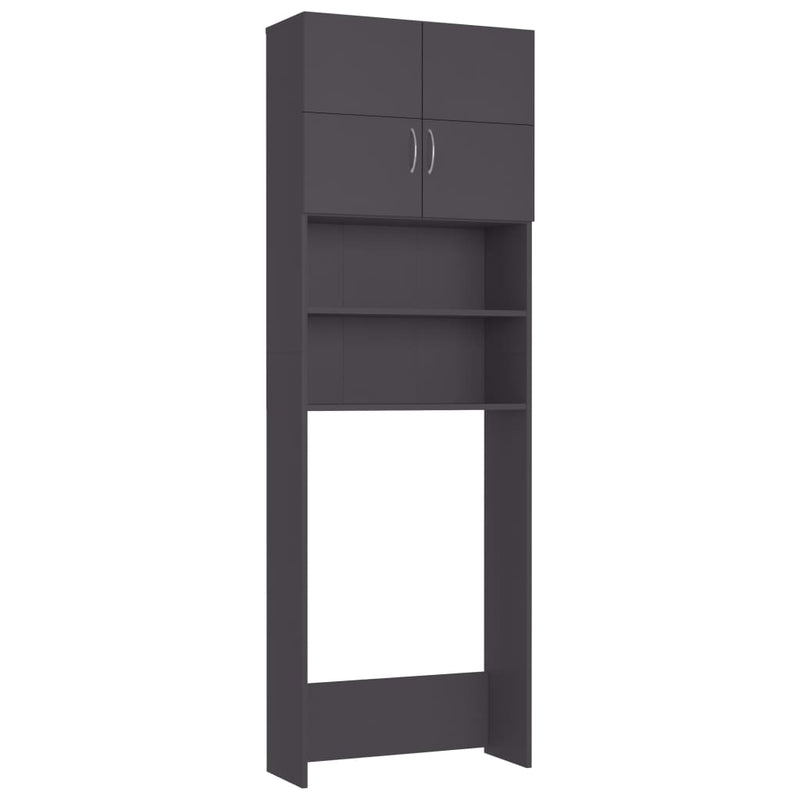 Afbeelding laden in galerijviewer, VidaXL Wasmachinekast 64x25,5x190 cm bewerkt hout grijs
