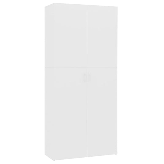 VidaXL Schoenenkast 80x35,5x180 cm bewerkt hout wit