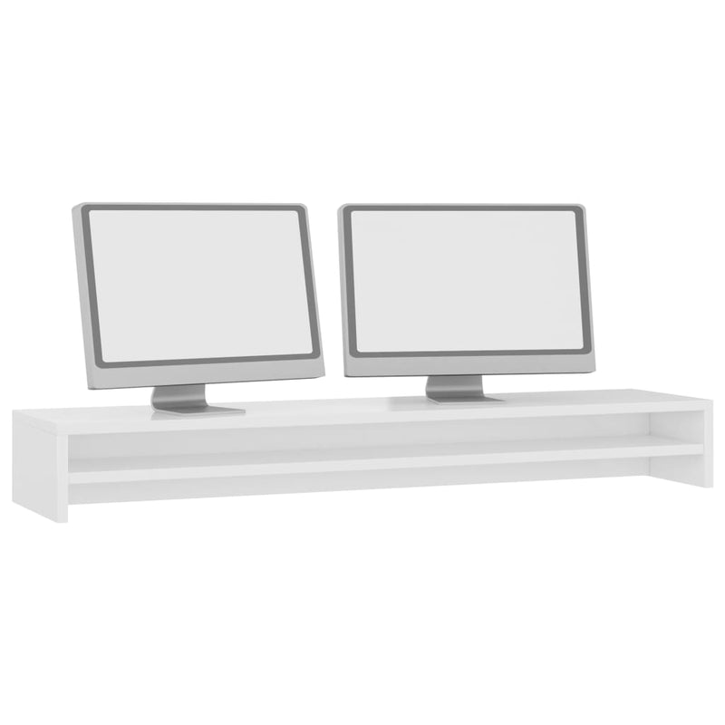 Load image into Gallery viewer, Vidaxl monitorstandaard 100x24x13 cm bewerkt hout hoogglans wit
