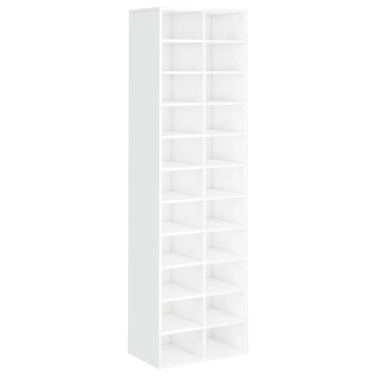 VidaXL Schoenenkast 54x34x183 cm spaanplaat hoogglans wit
