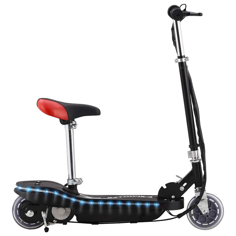 Load image into Gallery viewer, Vidaxl kinderstep met zadel en led 120 w zwart
